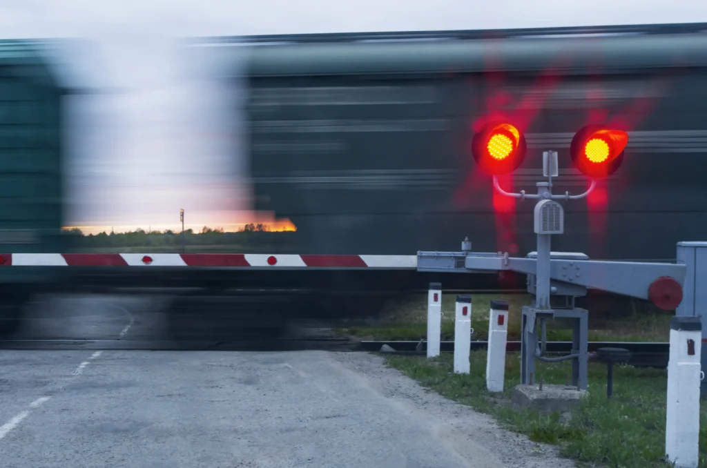 speeding train