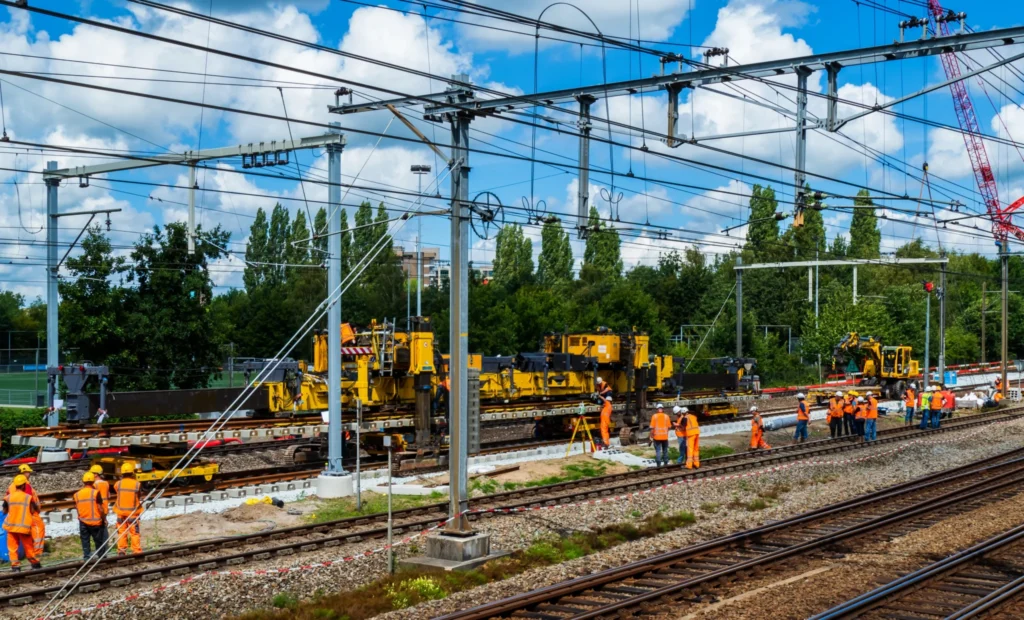Railroad workers on railroad
