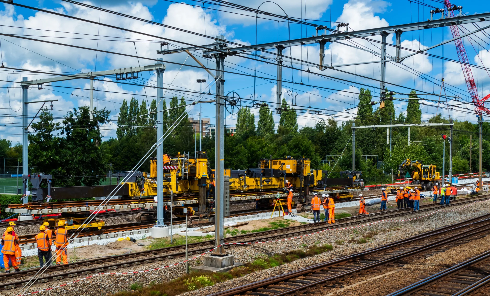 Train workers