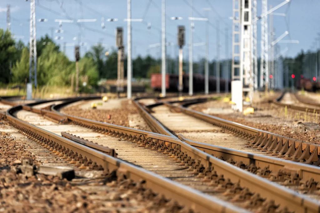 multiple railroad tracks