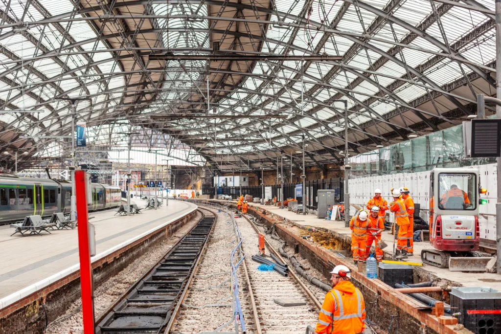 Railway tunnel workers
