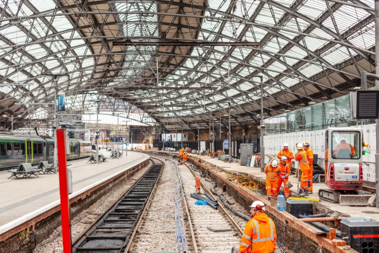 Railway tunnel workers